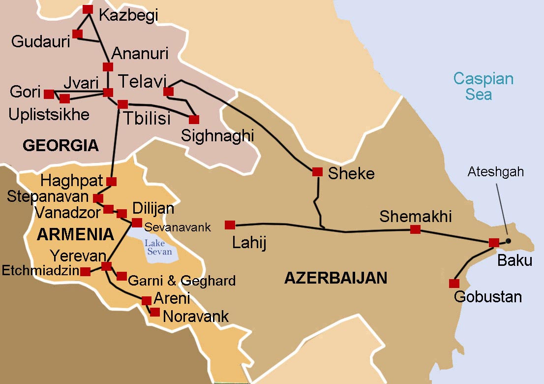 Карта армении нораванк